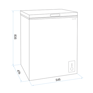 Baridi DH153 Freestanding Chest Freezer 99L Capacity - Black - additional view 4