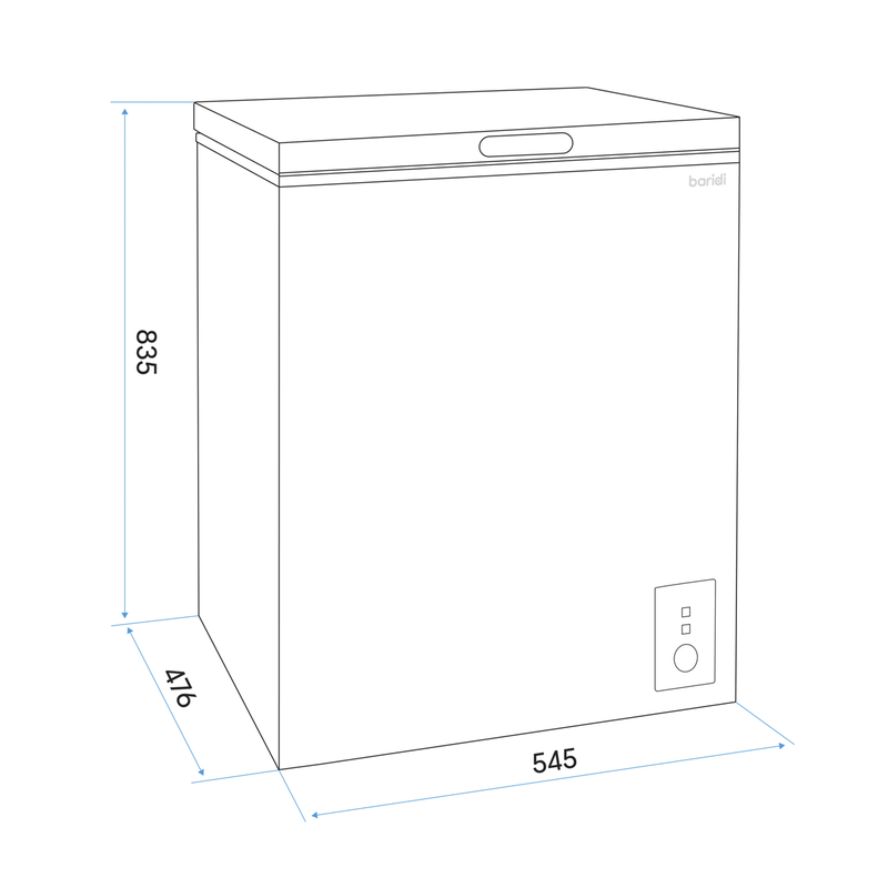 Baridi DH153 Freestanding Chest Freezer 99L Capacity - Black - additional view 4