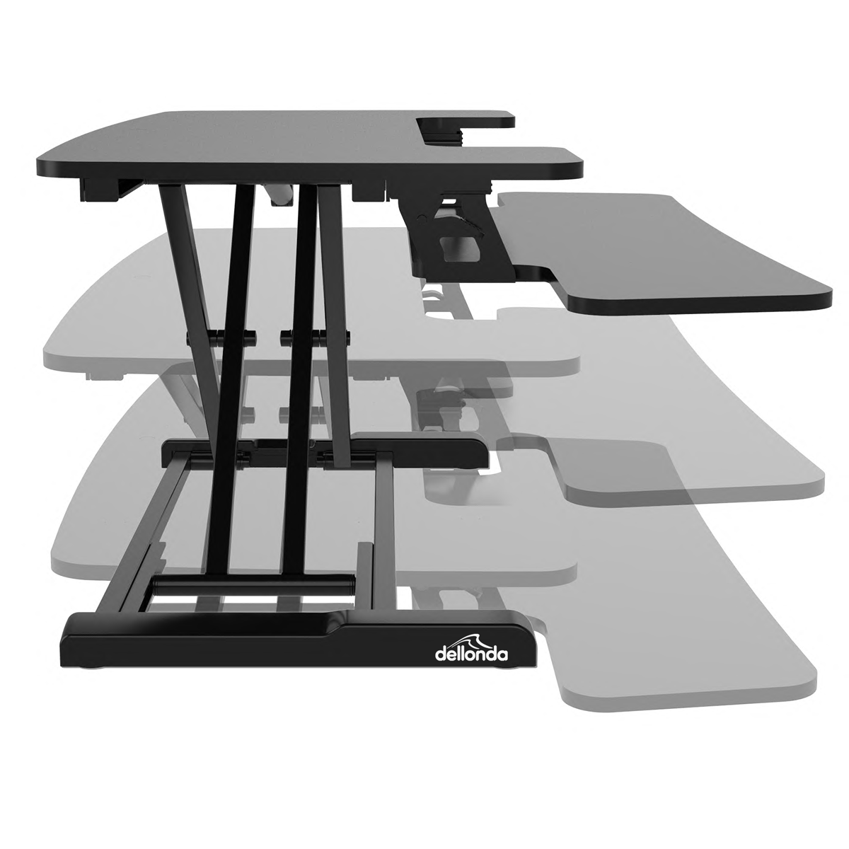 Dellonda DH15 89cm Adjustable-Height Standing Desk Riser 15kg Capacity - additional view 9