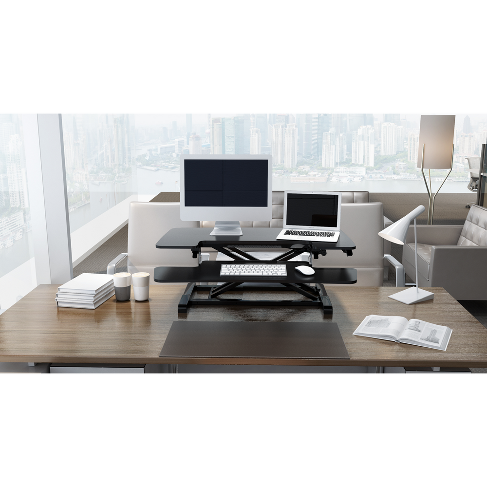Dellonda DH15 89cm Adjustable-Height Standing Desk Riser 15kg Capacity - additional view 6