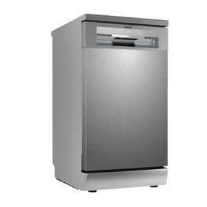 Baridi DH166 Slimline Freestanding Dishwasher 45cm Wide 10 Place Settings - Silver