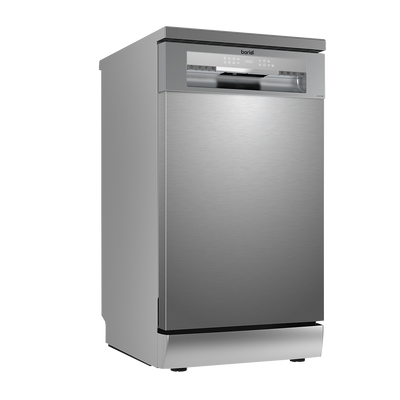 Baridi DH166 Slimline Freestanding Dishwasher 45cm Wide 10 Place Settings - Silver
