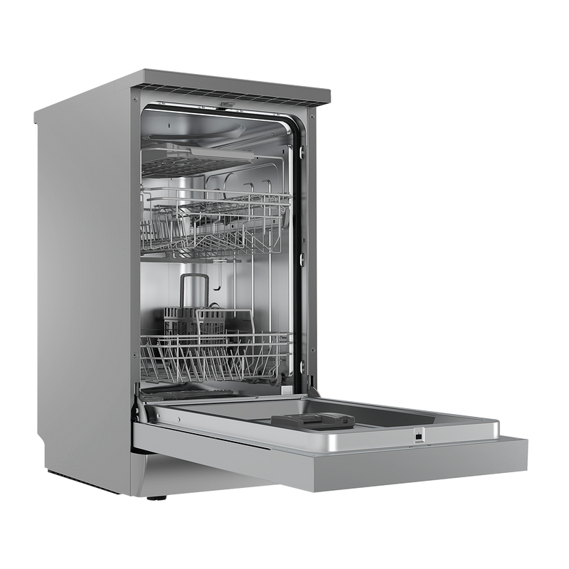 Baridi DH166 Slimline Freestanding Dishwasher 45cm Wide 10 Place Settings - Silver - additional view 2