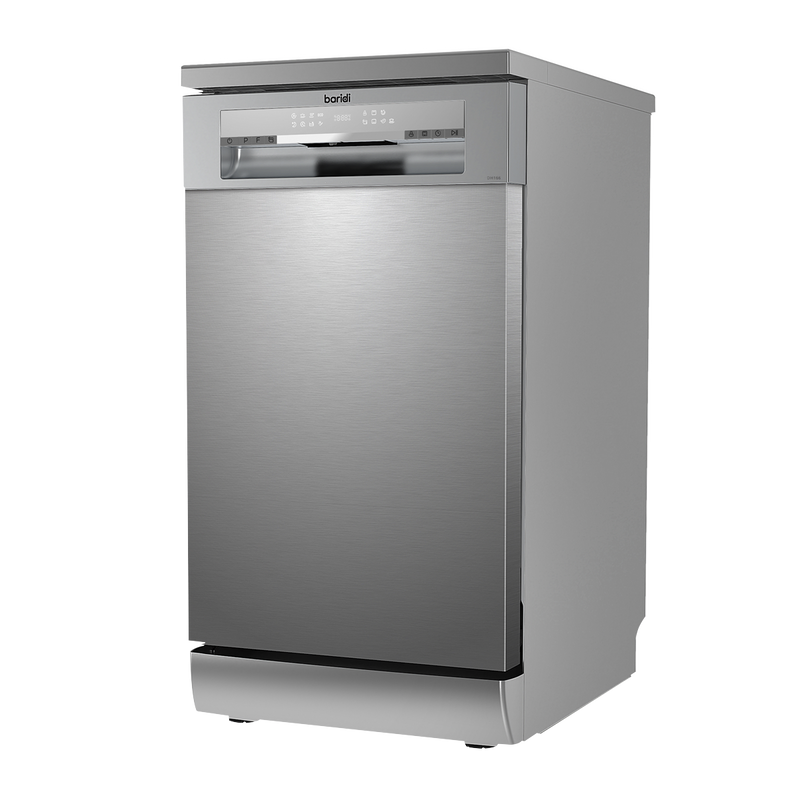Baridi DH166 Slimline Freestanding Dishwasher 45cm Wide 10 Place Settings - Silver - additional view 3