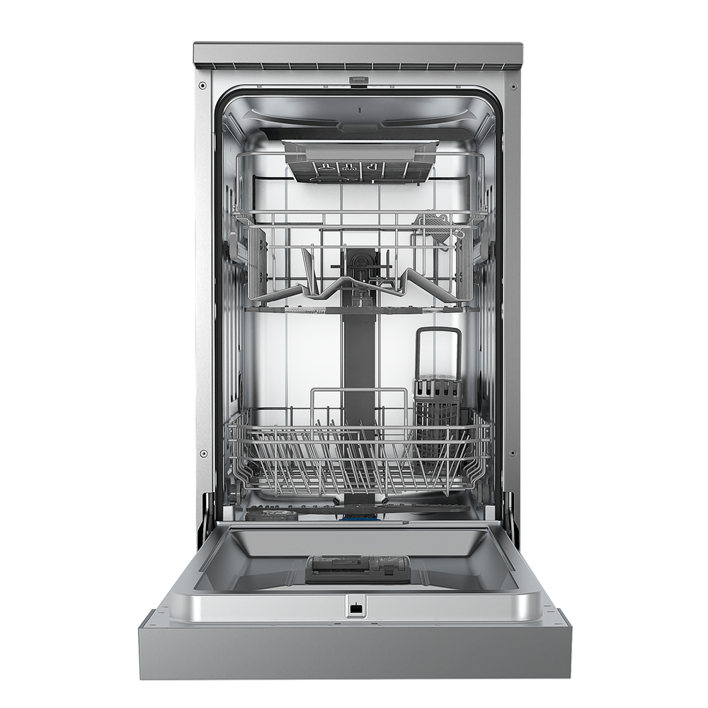 Baridi DH166 Slimline Freestanding Dishwasher 45cm Wide 10 Place Settings - Silver - additional view 6