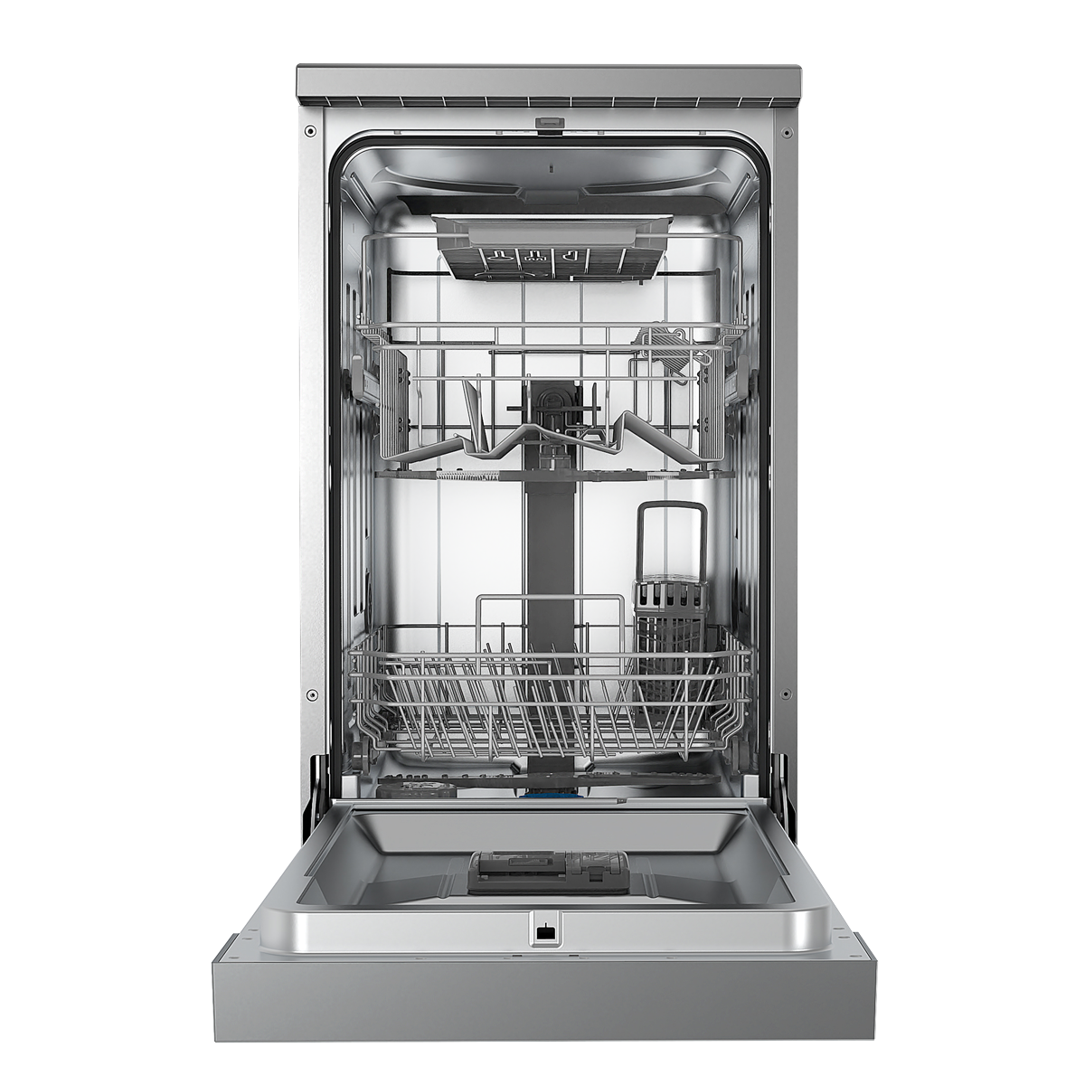 Baridi DH166 Slimline Freestanding Dishwasher 45cm Wide 10 Place Settings - Silver - additional view 6