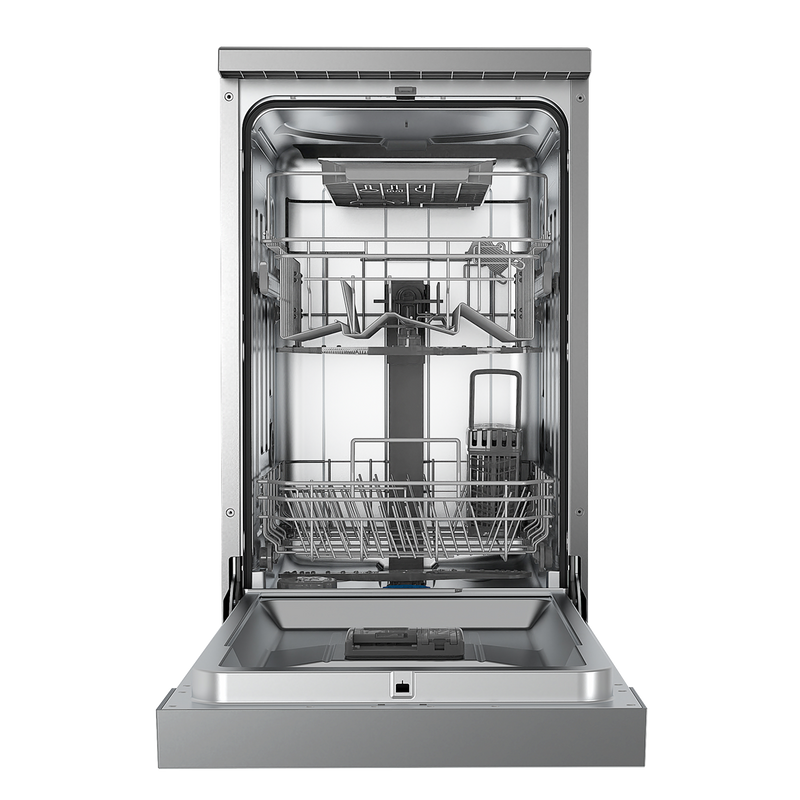 Baridi DH166 Slimline Freestanding Dishwasher 45cm Wide 10 Place Settings - Silver - additional view 6