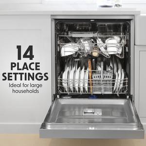 Baridi DH167 Regular Sized Freestanding Dishwasher 60cm Wide 14 Place Settings - Silver - additional view 8