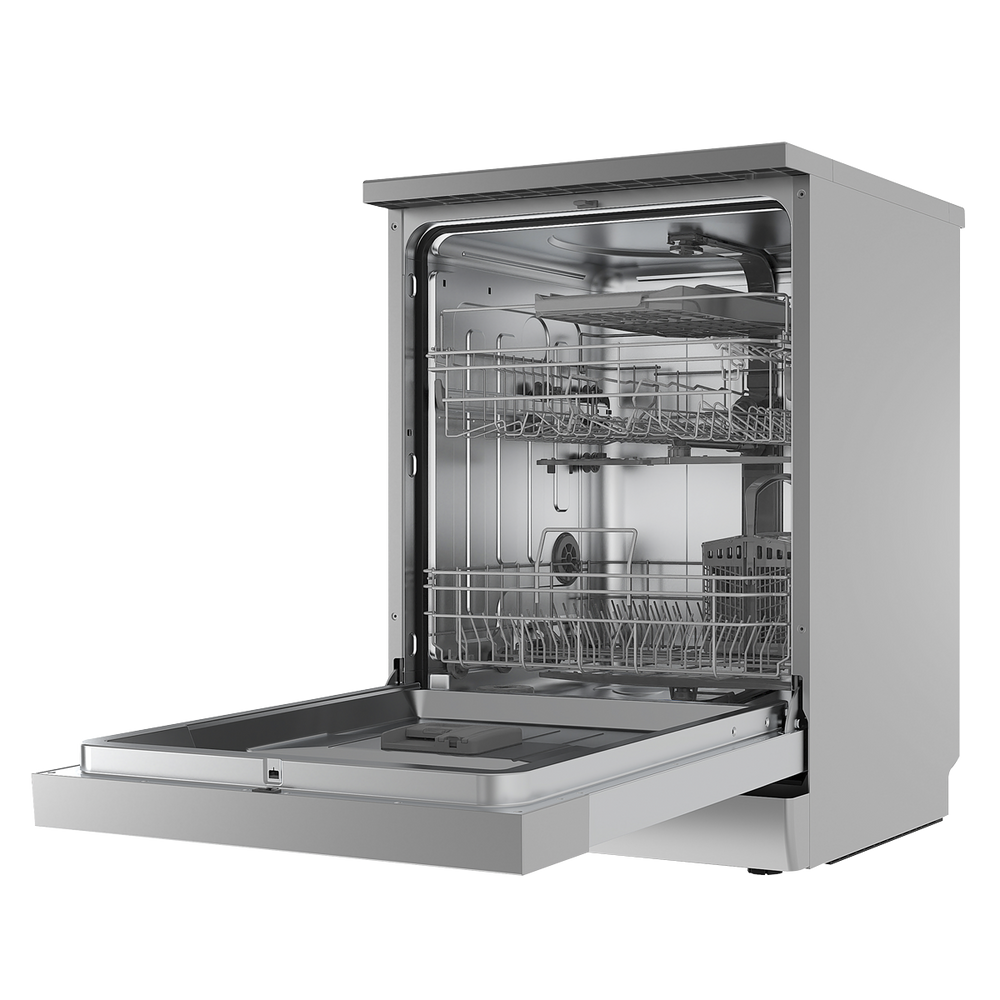 Baridi DH167 Regular Sized Freestanding Dishwasher 60cm Wide 14 Place Settings - Silver - additional view 4
