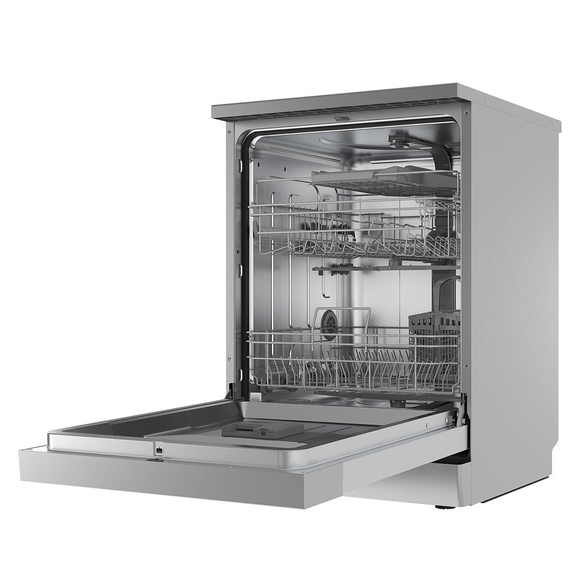 Baridi DH167 Regular Sized Freestanding Dishwasher 60cm Wide 14 Place Settings - Silver - additional view 4