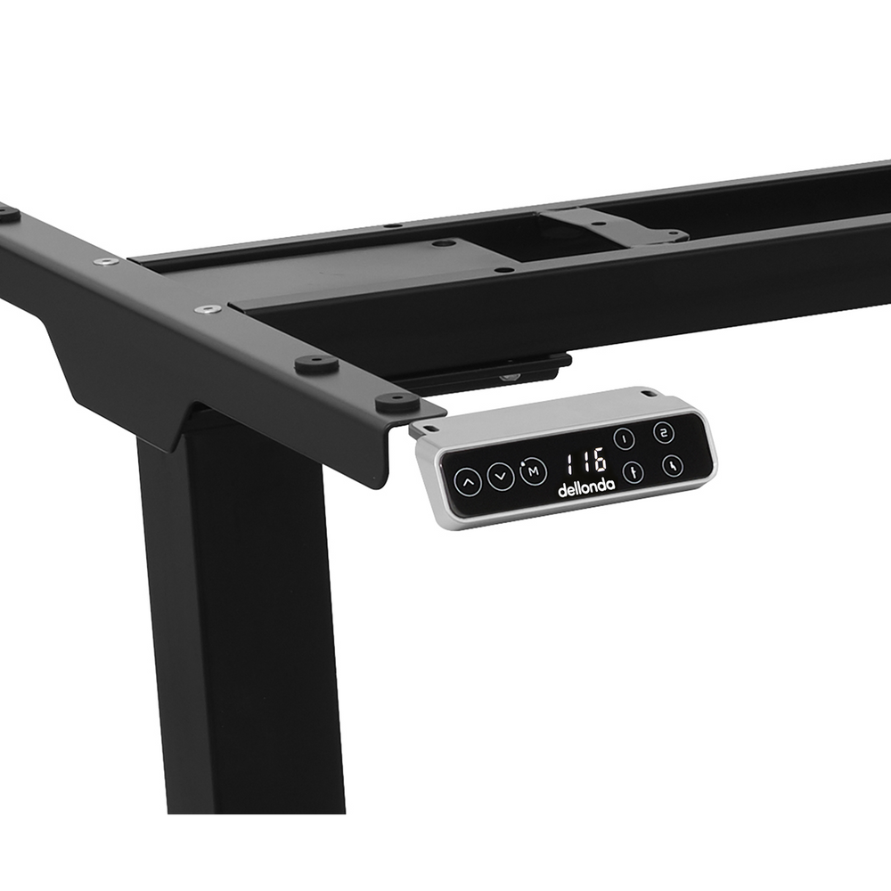Dellonda DH16 Dual Motor Ultra-Quiet Desk Frame with Digital Controls 100kg Capacity - Black - additional view 5