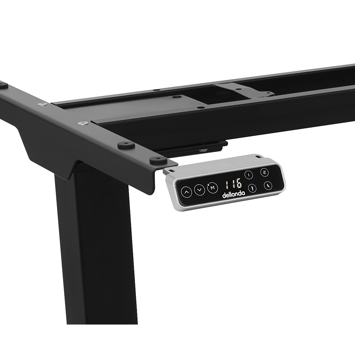 Dellonda DH16 Dual Motor Ultra-Quiet Desk Frame with Digital Controls 100kg Capacity - Black - additional view 5