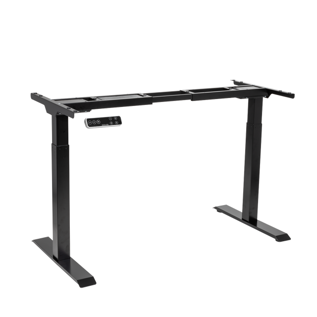 Dellonda DH16 Dual Motor Ultra-Quiet Desk Frame with Digital Controls 100kg Capacity - Black