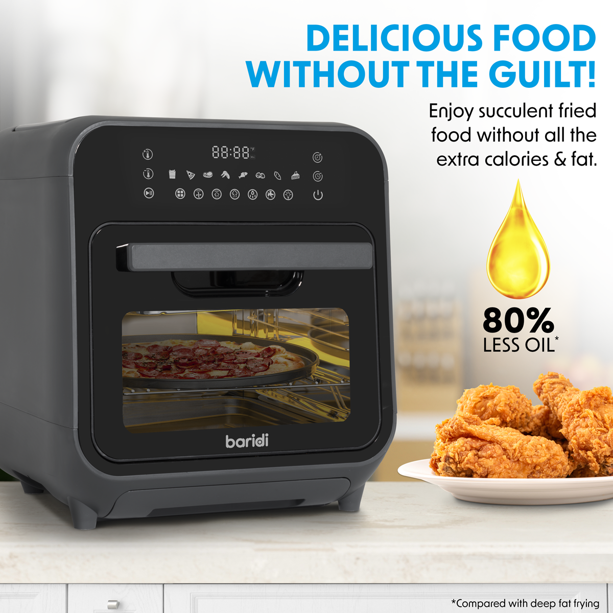 Baridi DH171 Steam Air Fryer Oven 15L Capacity - additional view 5