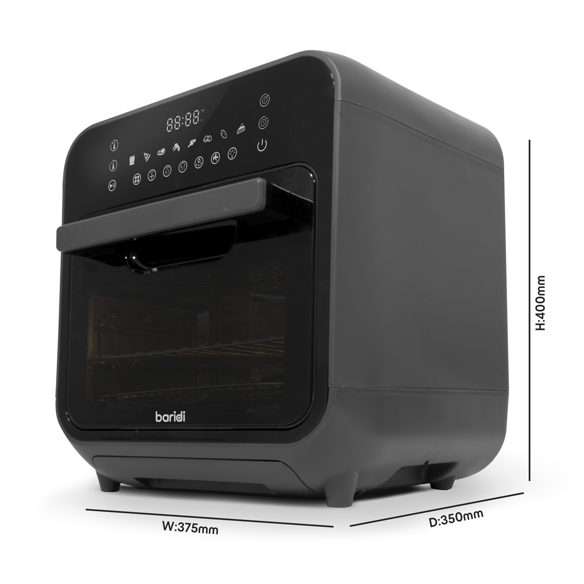 Baridi DH171 Steam Air Fryer Oven 15L Capacity - additional view 7