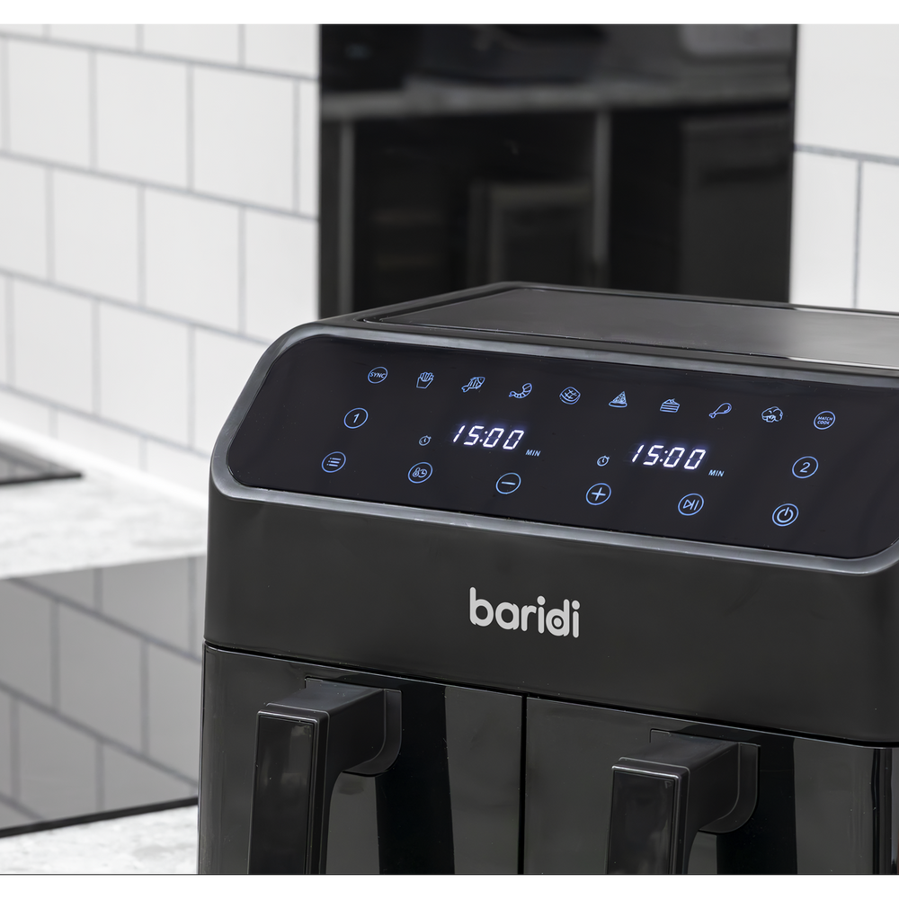 Baridi DH172 Dual Zone Air Fryer 8L with 8-in-1 Functions Touch Controls, Easy-Clean, Black - DH172 - additional view 18