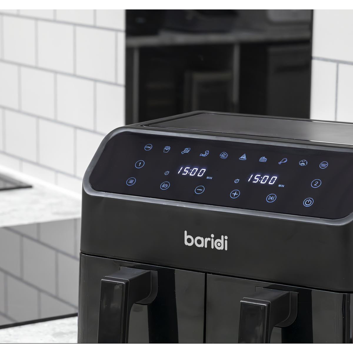 Baridi DH172 Dual Zone Air Fryer 8L with 8-in-1 Functions Touch Controls, Easy-Clean, Black - DH172 - additional view 18