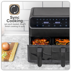 Baridi DH172 Dual Zone Air Fryer 8L with 8-in-1 Functions Touch Controls, Easy-Clean, Black - DH172 - additional view 14