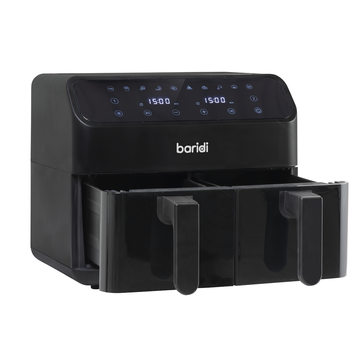 Baridi DH172 Dual Zone Air Fryer 8L with 8-in-1 Functions Touch Controls, Easy-Clean, Black - DH172 - additional view 8