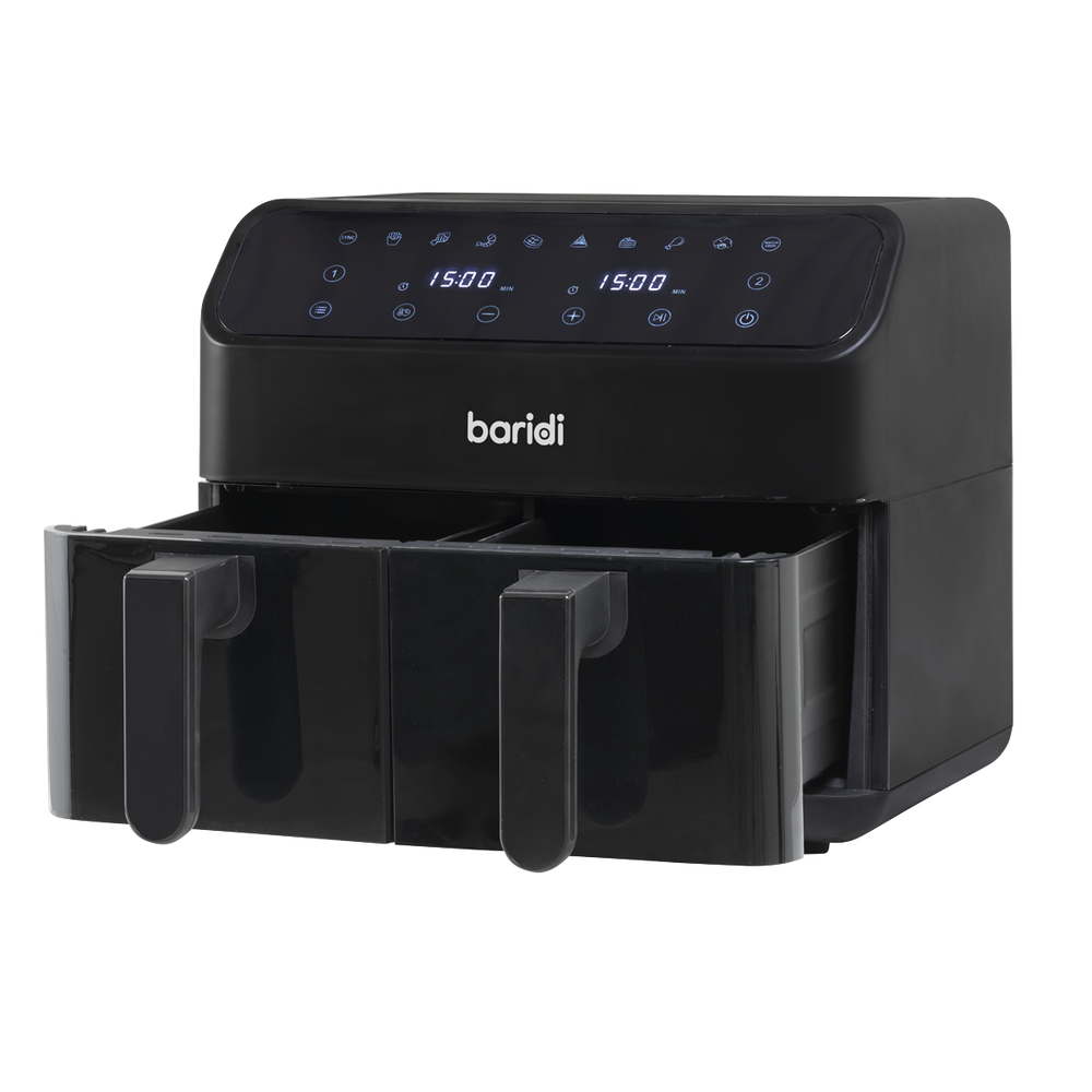 Baridi DH172 Dual Zone Air Fryer 8L with 8-in-1 Functions Touch Controls, Easy-Clean, Black - DH172 - additional view 4