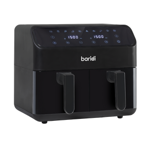 Baridi DH172 Dual Zone Air Fryer 8L with 8-in-1 Functions Touch Controls, Easy-Clean, Black - DH172