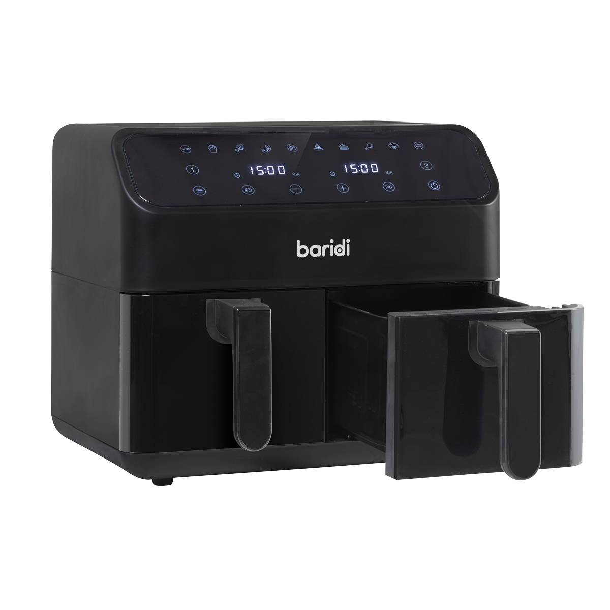 Baridi DH172 Dual Zone Air Fryer 8L with 8-in-1 Functions Touch Controls, Easy-Clean, Black - DH172 - additional view 12