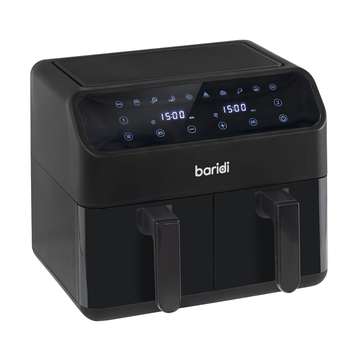 Baridi DH172 Dual Zone Air Fryer 8L with 8-in-1 Functions Touch Controls, Easy-Clean, Black - DH172 - additional view 11