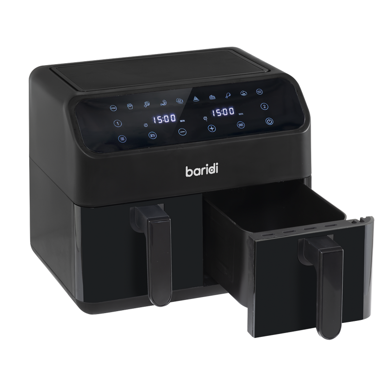 Baridi DH172 Dual Zone Air Fryer 8L with 8-in-1 Functions Touch Controls, Easy-Clean, Black - DH172 - additional view 10