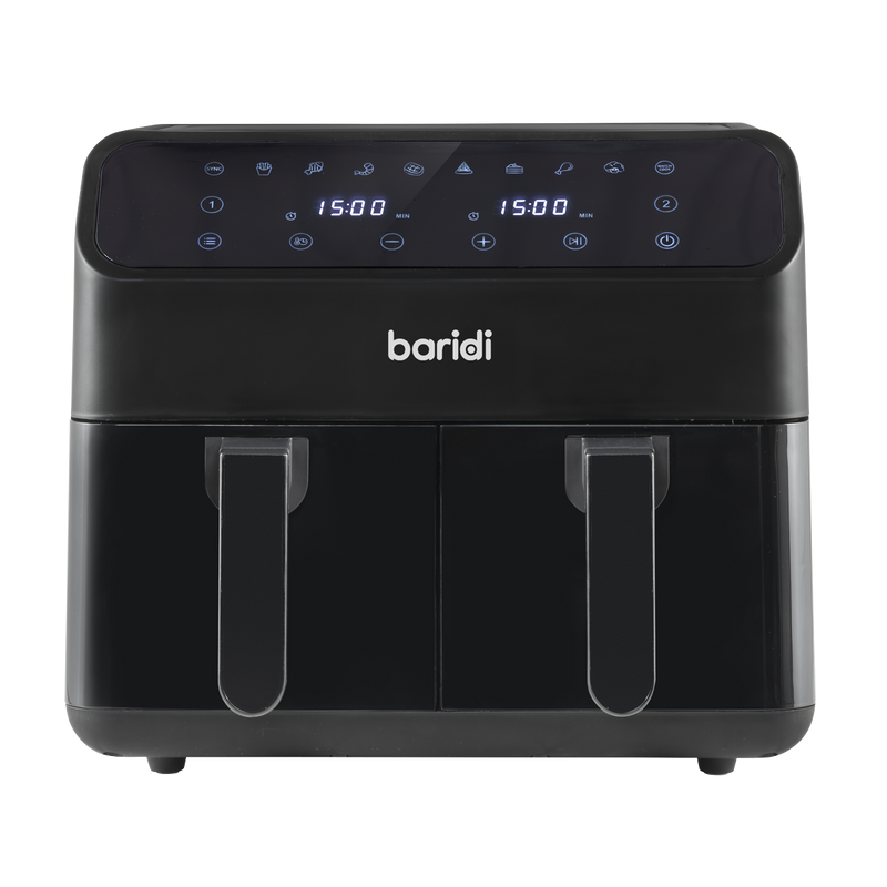 Baridi DH172 Dual Zone Air Fryer 8L with 8-in-1 Functions Touch Controls, Easy-Clean, Black - DH172 - additional view 6