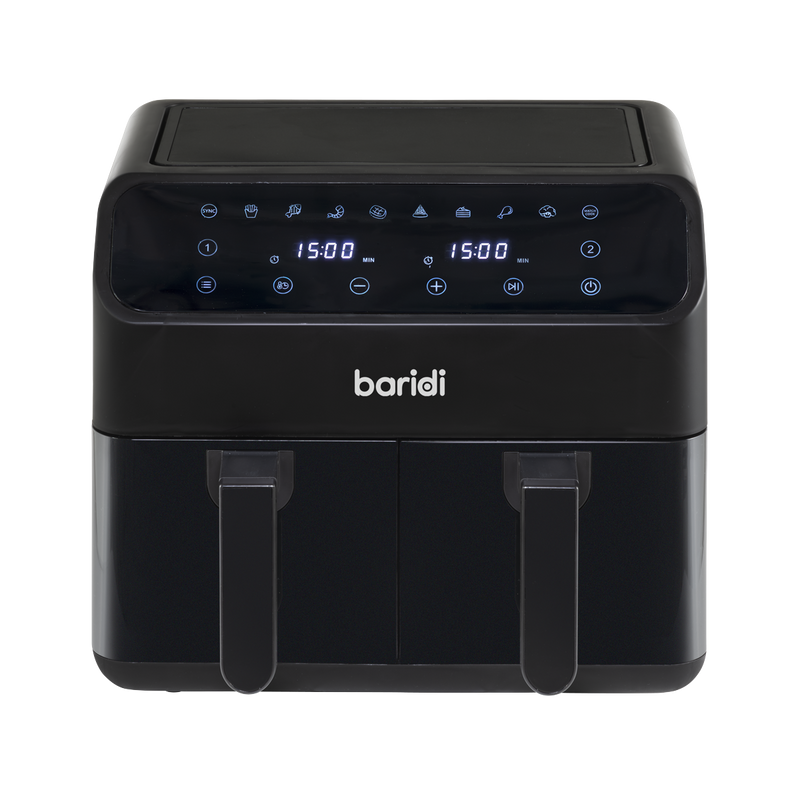 Baridi DH172 Dual Zone Air Fryer 8L with 8-in-1 Functions Touch Controls, Easy-Clean, Black - DH172 - additional view 7