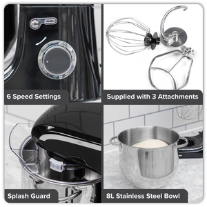 Baridi DH174 1800W Stand Mixer with Accessories 8L - Black - additional view 5