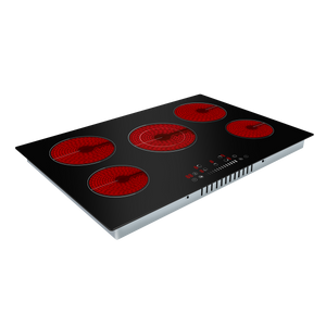 Baridi DH175 Integrated Ceramic Hob with 5 Cooking Zones 77cm - Black Glass - additional view 2
