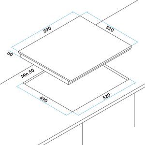 Baridi DH176 Integrated Induction Hob with 4 Cooking Zones 60cm 6800W Output - additional view 10