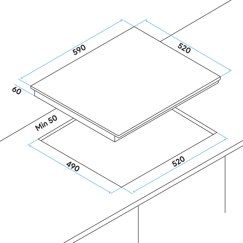 Baridi DH176 Integrated Induction Hob with 4 Cooking Zones 60cm 6800W Output - additional view 10