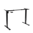 Dellonda DH17 Single Motor Ultra-Quiet Adjustable-Height Desk Frame 70kg Capacity - Black
