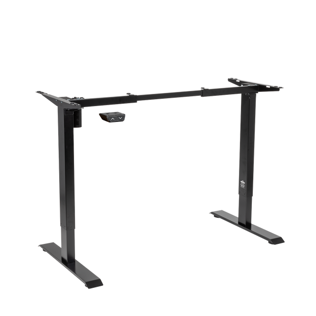 Dellonda DH17 Single Motor Ultra-Quiet Adjustable-Height Desk Frame 70kg Capacity - Black