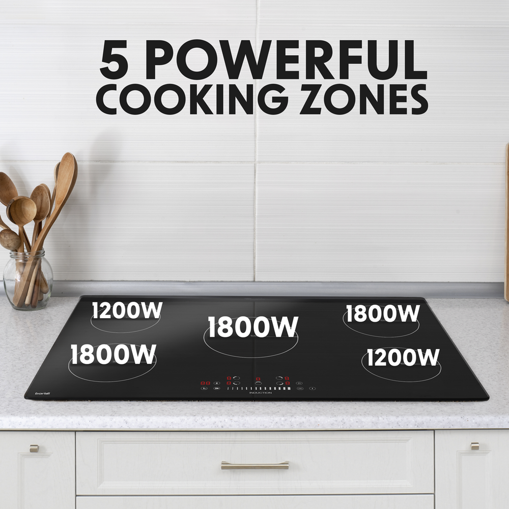 Baridi DH180 Integrated Induction Hob with 5 Cooking Zones 90cm 9300W Output - additional view 5