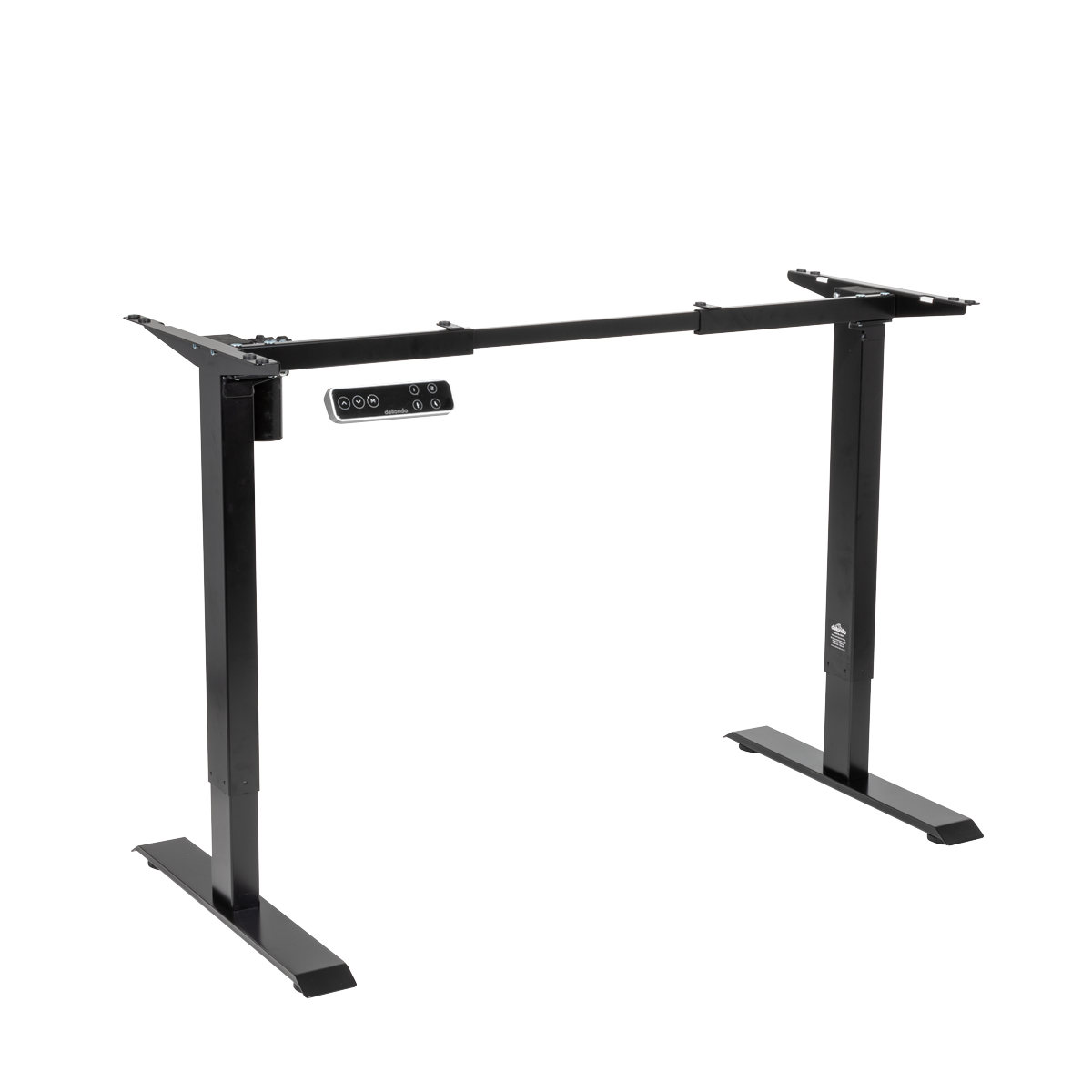 Dellonda DH18 Single Motor Ultra-Quiet Adjustable-Height Desk Frame with Digital Control Panel 70kg Capacity - Black