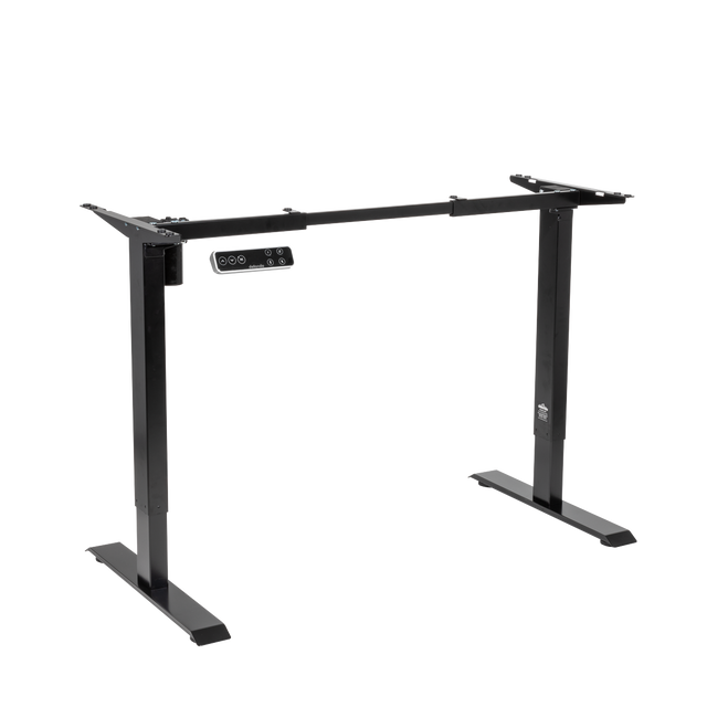 Dellonda DH18 Single Motor Ultra-Quiet Adjustable-Height Desk Frame with Digital Control Panel 70kg Capacity - Black