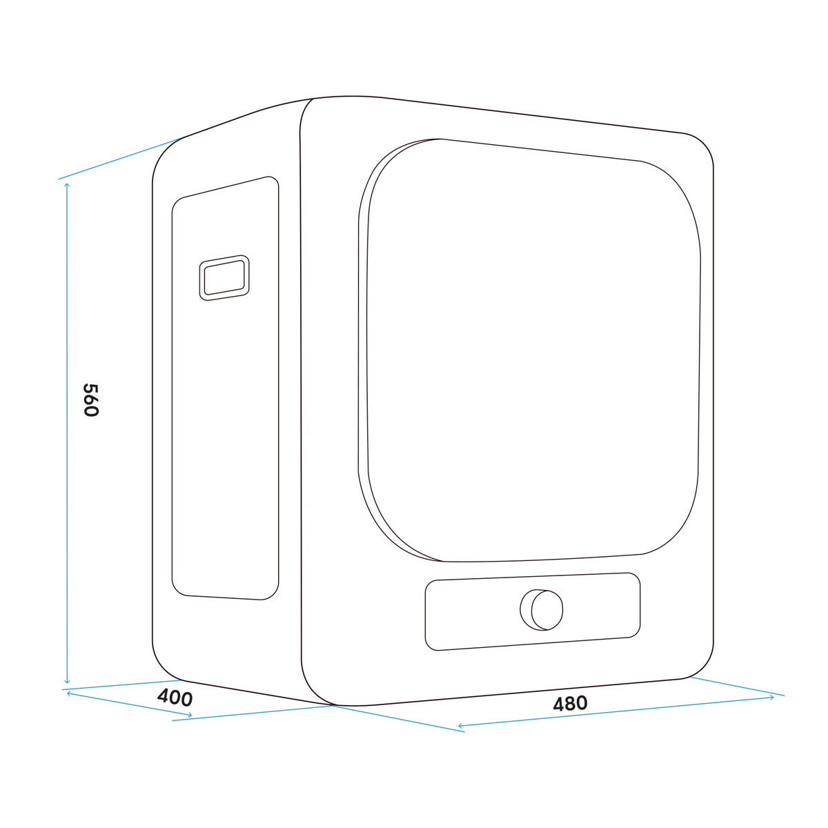 Baridi DH192 Tabletop Tumble Dryer with Analogue Controls 2.5kg Capacity - White - additional view 11