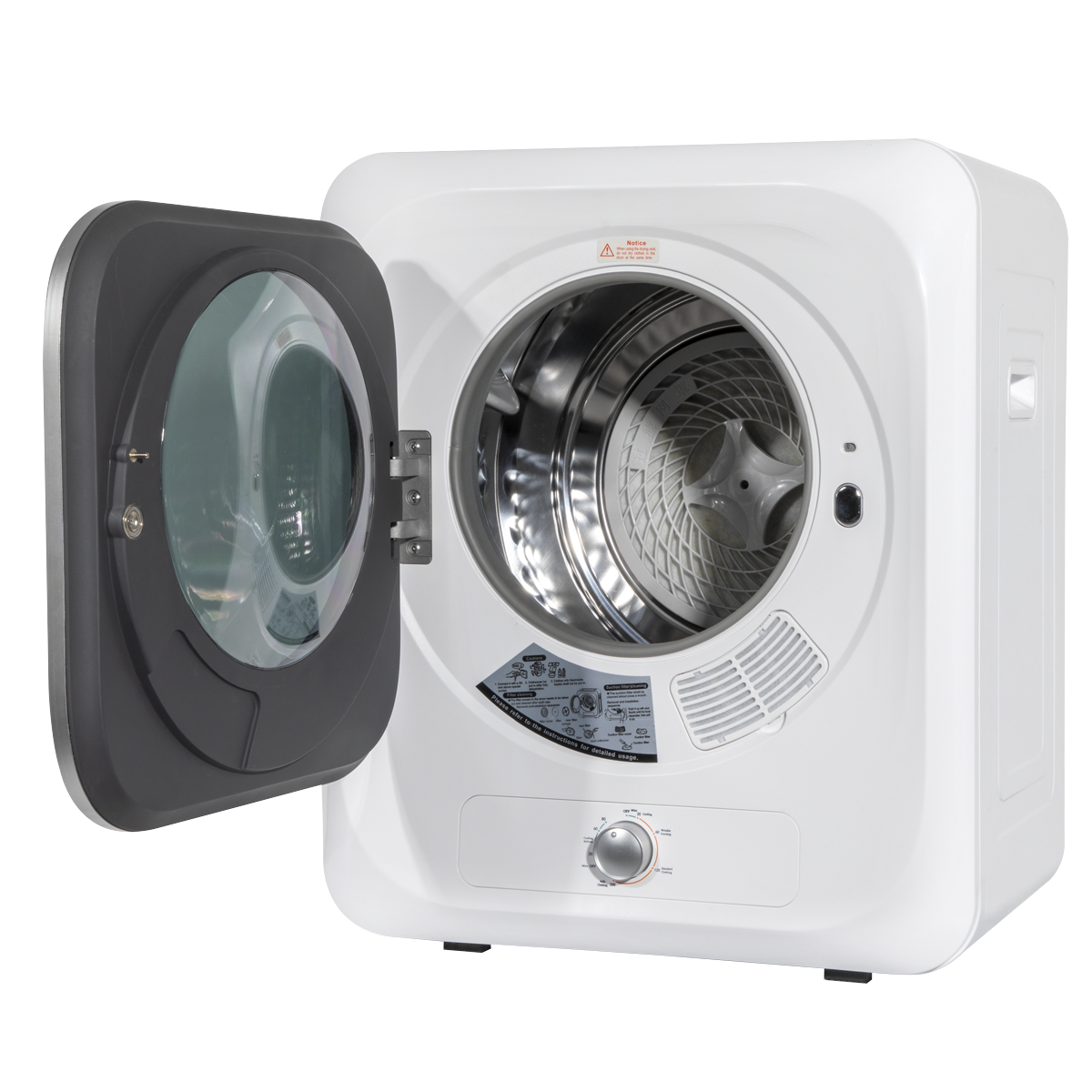 Baridi DH192 Tabletop Tumble Dryer with Analogue Controls 2.5kg Capacity - White - additional view 9