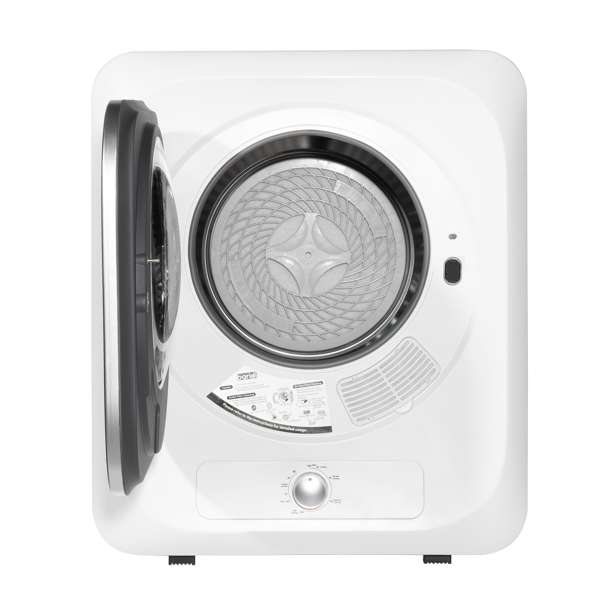 Baridi DH192 Tabletop Tumble Dryer with Analogue Controls 2.5kg Capacity - White - additional view 2