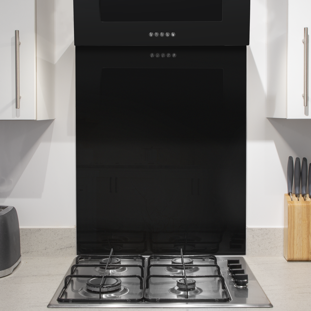 Baridi DH194 Splashback for Cooker Hoods 60 x 75cm - Black - additional view 2