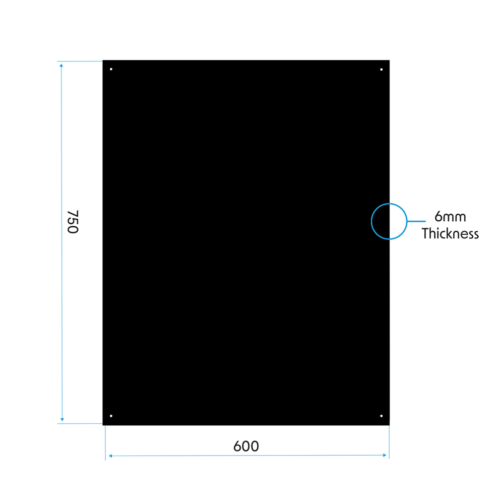 Baridi DH194 Splashback for Cooker Hoods 60 x 75cm - Black - additional view 7