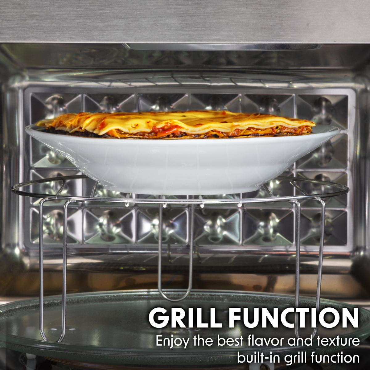 Baridi DH197 Integrated Microwave Oven with Grill 25L Capacity 900W - Stainless Steel - additional view 11