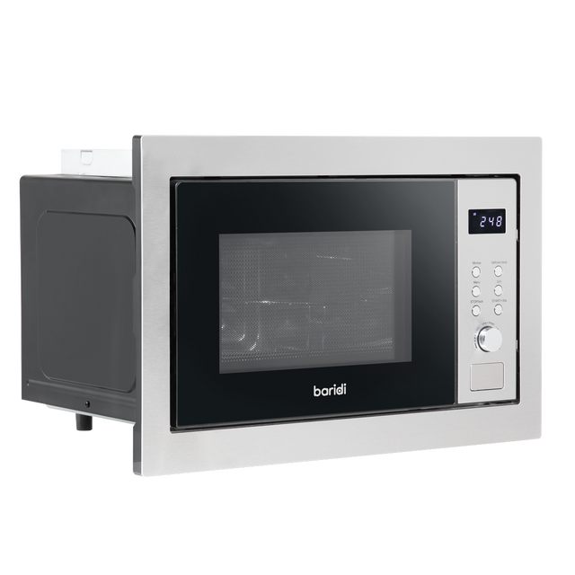 Baridi DH197 Integrated Microwave Oven with Grill 25L Capacity 900W - Stainless Steel