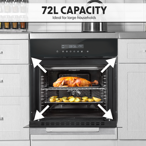 Baridi DH199 Integrated Fan-Assisted Electric Oven 60cm 72L Capacity - Black - additional view 12