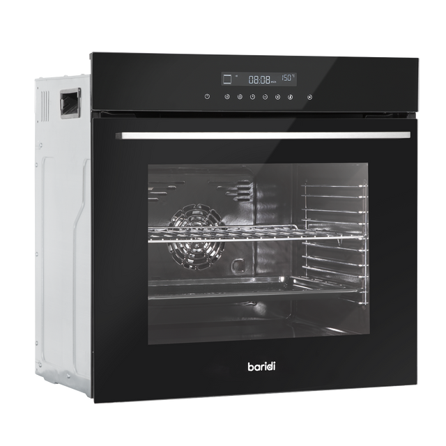 Baridi DH199 Integrated Fan-Assisted Electric Oven 60cm 72L Capacity - Black