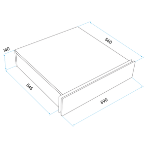 Baridi DH201 Integrated Warming Drawer 60cm - Black - additional view 2