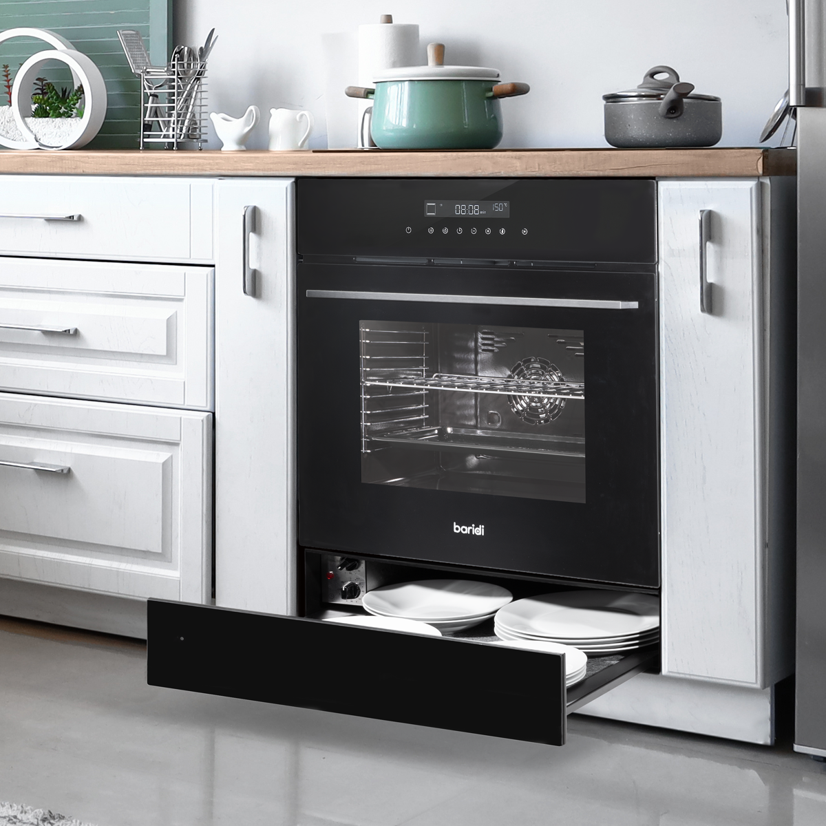 Baridi DH201 Integrated Warming Drawer 60cm - Black - additional view 7